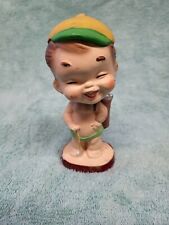 VINTAGE SONSCO JAPAN GOLFER Bobble Head Nodder Baby in Diapers picture