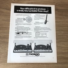 HIFIS06 MAGAZINE ADVERT 11X8 THORENS MODEL TD 110 & TD 115 TURNTABLES picture