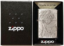 Code Geass Lelouch of the Rebellion Antique Silver Finish Engraved Zippo Lighter picture