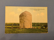 Antique postcard THE OLD POWDER HOUSE ON POWDER HOUSE HILL Amesbury Mass. picture