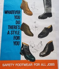 Vintage 1967 RoSPA British Safety Footwear Poster , 76x50.5 cm picture