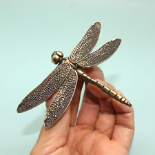 Tabletop Figurine Brass Dragonfly Animal Statue Small Sculpture Gifts picture