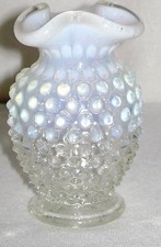 Vintage 1940's Fenton Opalescent Hobnail Bud Vase picture