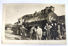 RPPC Southern Pacific Railroad Locomotive 1174 Roseburg Oregon Depot Early 1900s picture