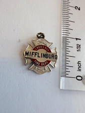 Vintage Ladies Aux Mifflinburg Fire Dept Maltese Cross Fob Pendant PA picture