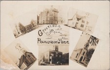 Greetings From Plainview Minnesota MN RPPC City Hall High School 1920 Postcard picture
