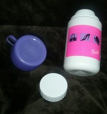 Rare 2001 Mattel Barbie Logo & circles Thermos purple Lid Top  picture