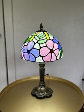 Vintage tiffany style stained glass table lamp picture