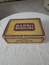 Marsh Wheeling Cigar Box Empty Cardboard  Vintage Good Inside Markings picture