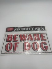 Vtg Four Paws Beward of Dog Security Sign No. 2599 NOS Original Pakage picture