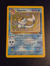 Vaporeon 12/64 Unlimited Holo Rare Jungle Pokemon MP picture
