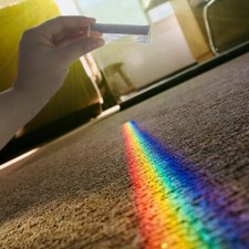 Optical Triangular Prism Crystal Glass Science Light Spectrum Physics Teaching ✅ picture