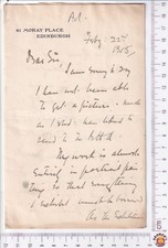 Sir James Guthrie 3p ALS 1905 Moray Place to S. Catterson Smith RSA Exhibitions picture