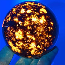 60mm+ wholesale Natural Yooperite Gemstone Sphere Healing Quartz Crystal Ball1pc picture