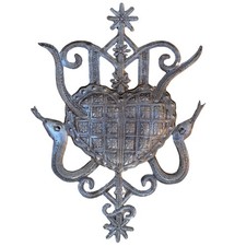 Erzulie Freda and Dambla  Veve Haitian Art | Fair Trade Metal Wall Sculpture picture