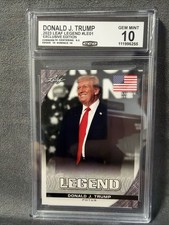 2023 Leaf Legend POTUS Donald J. Trump Exclusive Flag #LE-01 Legend 🔥CCG 10🔥 picture