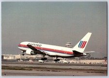 Airplane Postcard United Airlines Boeing 767-200 N605UA at LAX BQ16 picture
