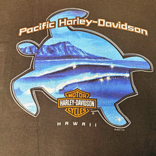 Vintage 2001 Harley Davidson Hawaii Sea Turtle Pocket T Shirt XL USA Y2K picture
