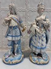 Vieux Paris Porcelain-Blue Celeste-Louis XIV-Madame de Montespan Formal Dress picture