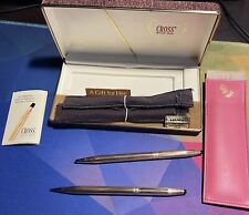 Never Used Vintage CROSS No. 1541 Ladies Ballpoint Pen & Pencil Set 14k Gold picture