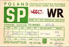 1978 SP-0047 Polish Scouts Wroclaw Poland Ham Radio Amateur QSL Card Postcard picture