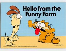 Postcard Hello from the Funny Farm Garfield & Odie by Jim Davis picture