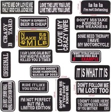 20 Pcs Sew On Iron On Patches for Motorcycle Biker Vest Backpacks Jeans New picture