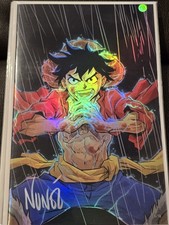Eddie Nunez  Shadow Rain FOIL Monkey D. Luffy - Special Sig 8 Of 10 COA  picture