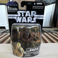Star Wars The Saga Collection Chewbacca With Electronic C-3PO Action Figure NIB picture