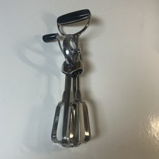 Antique Ekco Stainless Steel Hand Crank Rotary Mixer Egg Beater ~ Made In USA picture