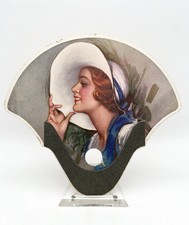 Vintage 30s Martha’s Beauty Studio Paper Advertising Fan Oshkosh WI Art Deco picture