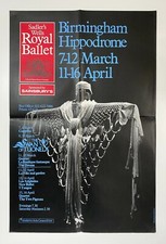Sadler's Wells Royal Ballet Birmingham Hippodrome Large Poster 1983 - GC picture