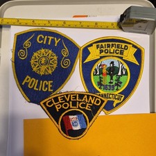 Lot: 3-Police Patches (City Police, Fairfield Police, Cleveland Police) picture
