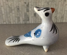 VTG MEXICAN FOLK ART HANDPAINTED BLUE BIRD  FIGURINE TONALA JALISCO 4.25
