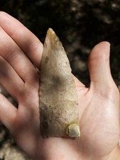 Authentic Large Worked Flint/Chert Biface Knife South Texas Indian Artifact picture