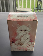 Vintage Avon Sitting Pretty Cat Kitten Charisma Perfume Cologne Decanter Full picture