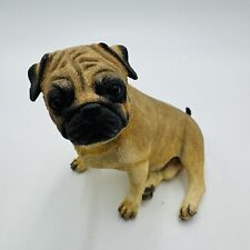 Country Artists Pug Resin Dog Figurine Hand Painted Rare Vintage Home Decor picture