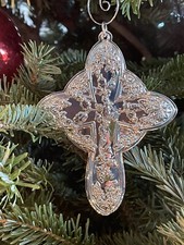 Towle Sterling Silver Cross Christmas Ornament  Christening Baby Gift NEW  picture