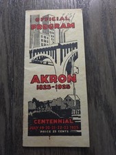 VTG Rare 1925 Akron Ohio Centennial Brochure Program picture
