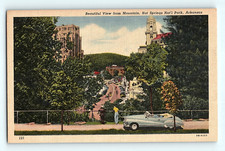 c1940s View from Mountain Hot Springs National Park Arkansas Linen Postcard G8 picture