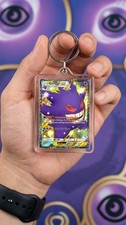 Gengar EX Pokemon Mini TCG Card In Acrylic Keychain Case Custom Collectible picture