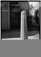 Photo:Nantucket MA 1969 Obelisk Boundary Stone North Water Street HABS picture