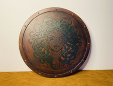 Medusa Greek Mythology Leather Shield | Handmade Leather Viking Shield picture