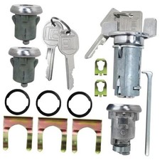 Updated Ignition/Doors/Trunk Lock Key Cylinder Set 607893 + 608307 + 605533 picture
