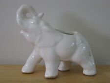 Vintage McCoy Trunk Up White Elephant Planter Ceramic Art picture