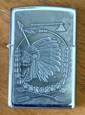 Zippo Barrett Smythe 1997 Indian Chief Chrome Lighter Unfired NOS picture