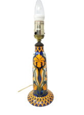 Jules Verlingue Faience Lamp - Hand Painted Irises - 9