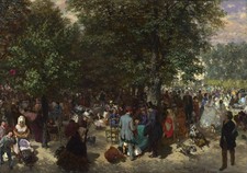 Edouard Manet Music Tuileries Gardens 1862 Vintage Art Glossy Reprint picture