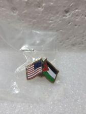USA American Palestine Friendship Flag Enamel Lapel Pin Clutch Back NIP P09783 picture