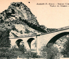 * Antique Postcard DB RR Viaduct & Baou De Parou Mountain Annot France picture